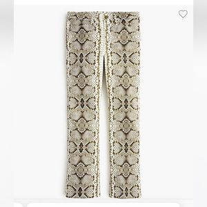 JCrew Kickout crop pant in snakeskin